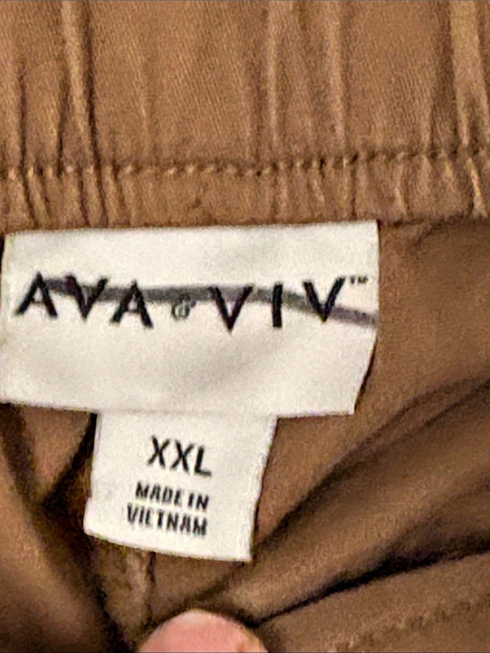 Ava & Viv Cargo Pants Brown XXL Like New - Picture 4 of 4